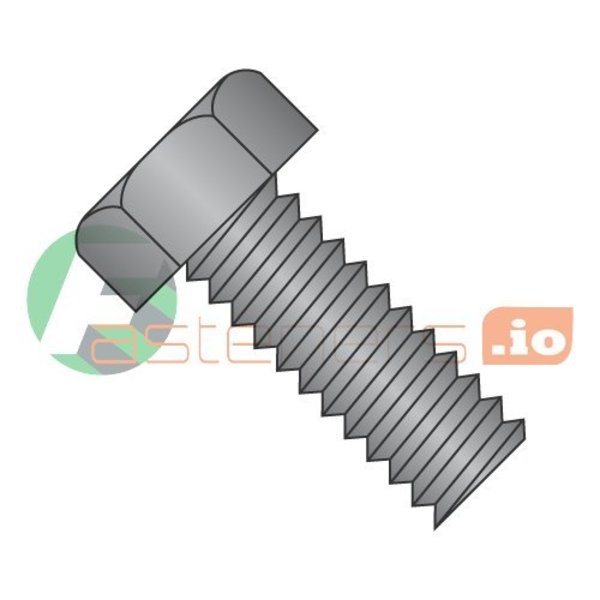 Newport Fasteners #10-24 x 2 in Slotted Hex Machine Screw, Black Oxide Steel, 1500 PK 628872